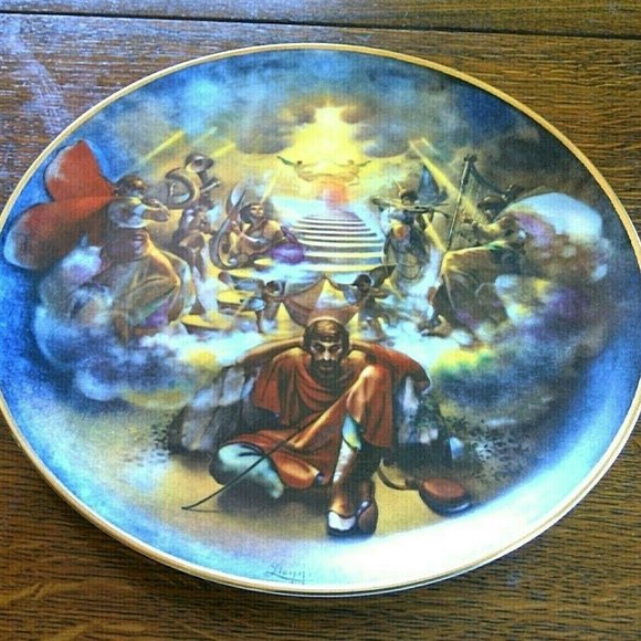 Display Plate The Creation Jacob's Ladder Yiannis Koutsis Bible Royal Cornwall - Picture 16 of 16